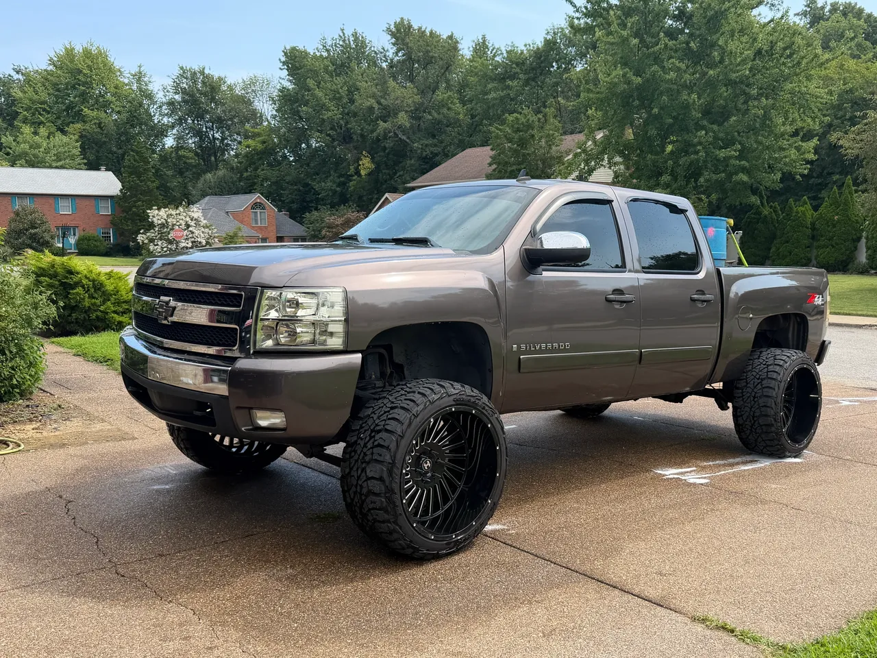 Lifted Chevrolet Silverado detailed exterior